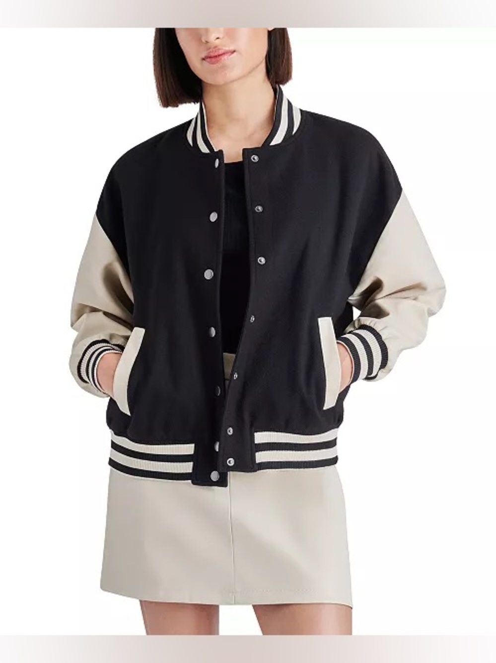 NWT Steve Madden Women's Alexandra Varsity Bomber Jacket Size M